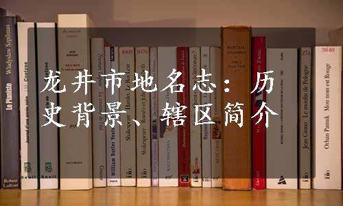 龙井市地名志：历史背景、辖区简介