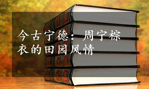 今古宁德：周宁棕衣的田园风情