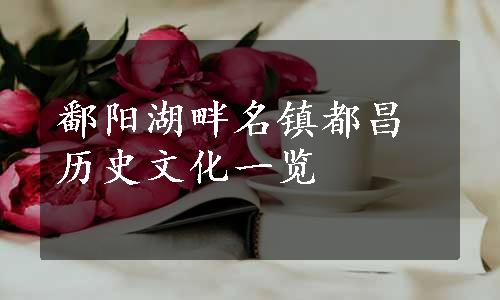 鄱阳湖畔名镇都昌历史文化一览