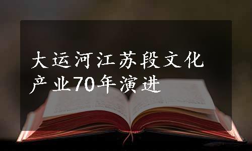 大运河江苏段文化产业70年演进