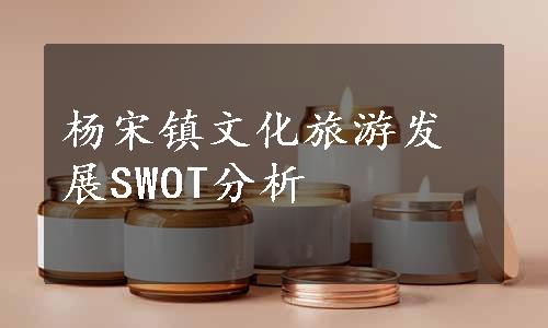 杨宋镇文化旅游发展SWOT分析