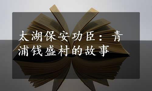 太湖保安功臣：青浦钱盛村的故事