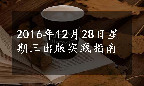 2016年12月28日星期三出版实践指南