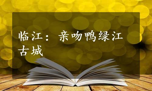 临江：亲吻鸭绿江古城