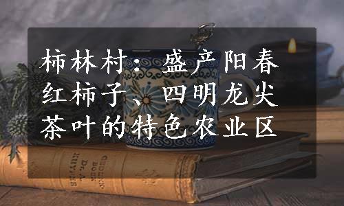 柿林村：盛产阳春红柿子、四明龙尖茶叶的特色农业区