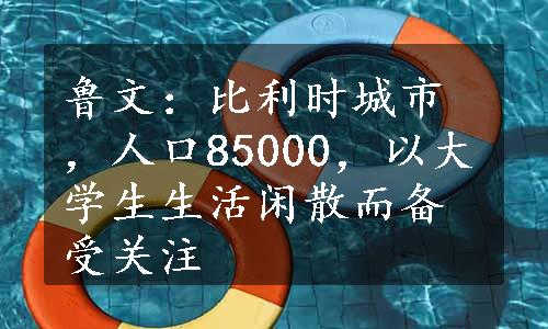 鲁文：比利时城市，人口85000，以大学生生活闲散而备受关注