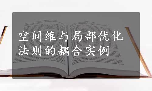 空间维与局部优化法则的耦合实例