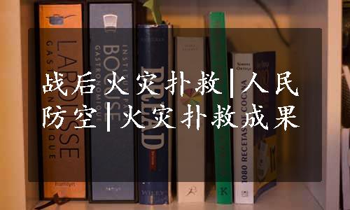 战后火灾扑救|人民防空|火灾扑救成果