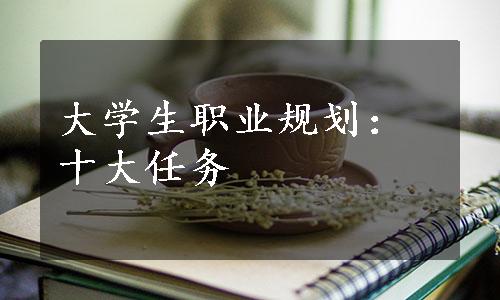 大学生职业规划：十大任务