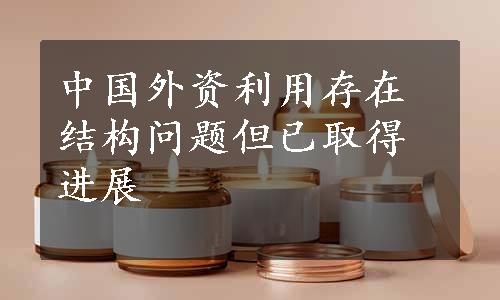 中国外资利用存在结构问题但已取得进展