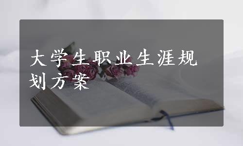 大学生职业生涯规划方案