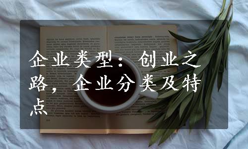 企业类型：创业之路，企业分类及特点