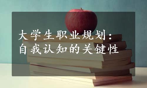 大学生职业规划：自我认知的关键性