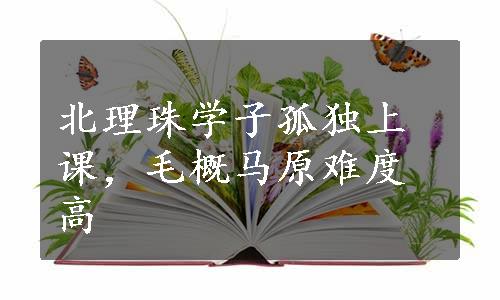 北理珠学子孤独上课，毛概马原难度高