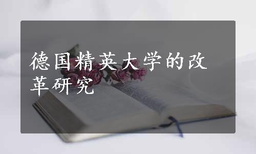 德国精英大学的改革研究