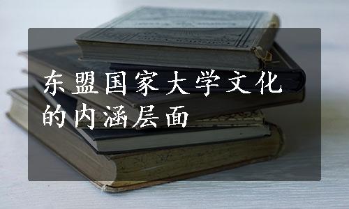 东盟国家大学文化的内涵层面