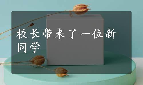 校长带来了一位新同学