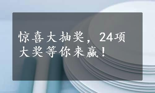 惊喜大抽奖，24项大奖等你来赢！