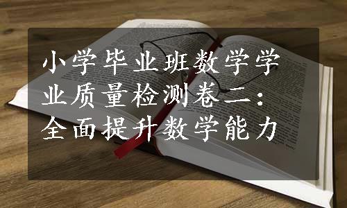 小学毕业班数学学业质量检测卷二：全面提升数学能力