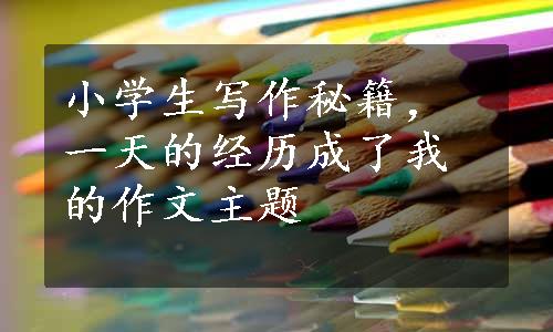 小学生写作秘籍，一天的经历成了我的作文主题