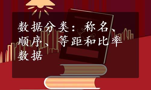 数据分类：称名、顺序、等距和比率数据