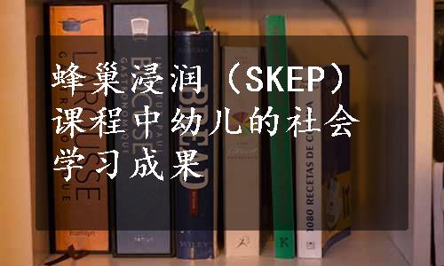 蜂巢浸润（SKEP）课程中幼儿的社会学习成果