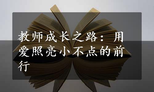 教师成长之路：用爱照亮小不点的前行