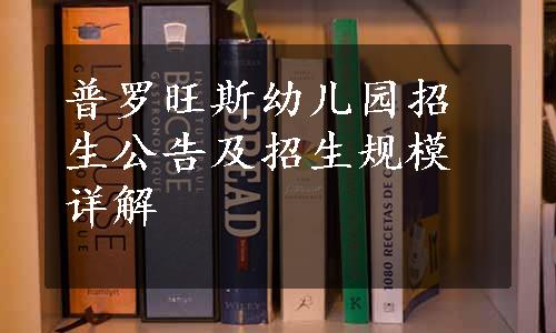 普罗旺斯幼儿园招生公告及招生规模详解