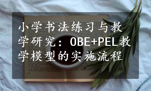 小学书法练习与教学研究：OBE+PEL教学模型的实施流程