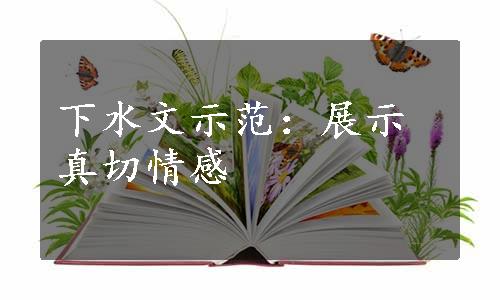 下水文示范：展示真切情感