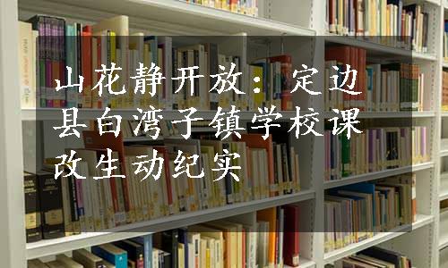 山花静开放：定边县白湾子镇学校课改生动纪实