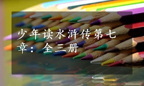 少年读水浒传第七章：全三册