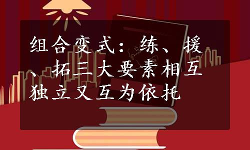 组合变式：练、援、拓三大要素相互独立又互为依托