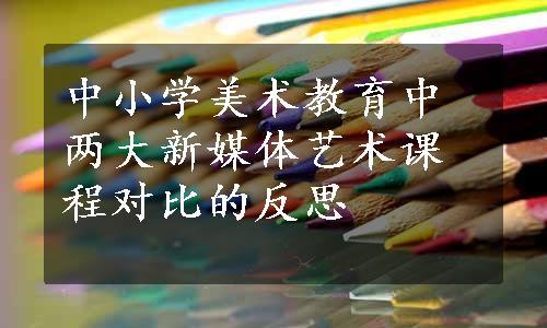 中小学美术教育中两大新媒体艺术课程对比的反思