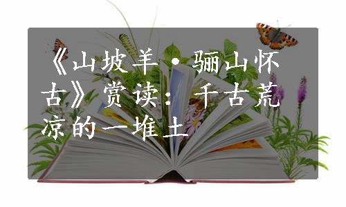 《山坡羊·骊山怀古》赏读：千古荒凉的一堆土