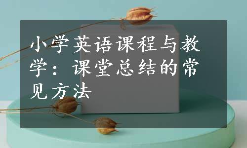 小学英语课程与教学：课堂总结的常见方法