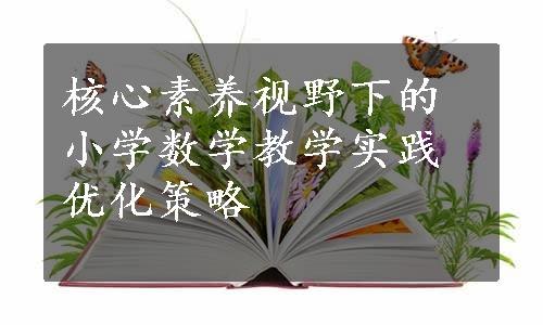 核心素养视野下的小学数学教学实践优化策略