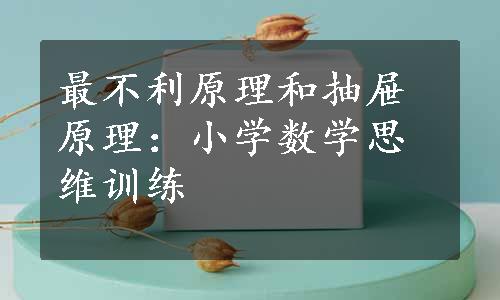 最不利原理和抽屉原理：小学数学思维训练