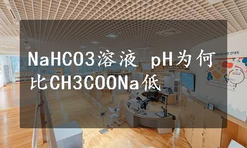 NaHCO3溶液 pH为何比CH3COONa低