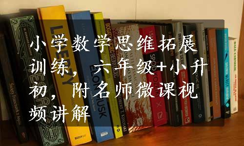 小学数学思维拓展训练，六年级+小升初，附名师微课视频讲解