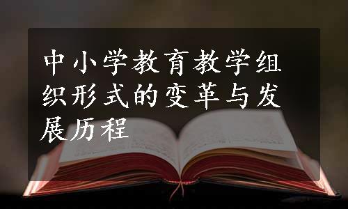 中小学教育教学组织形式的变革与发展历程