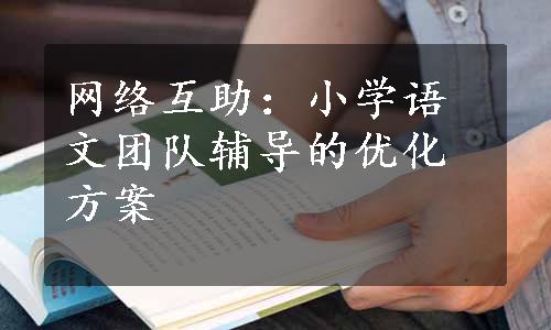 网络互助：小学语文团队辅导的优化方案