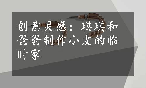 创意灵感：琪琪和爸爸制作小皮的临时家