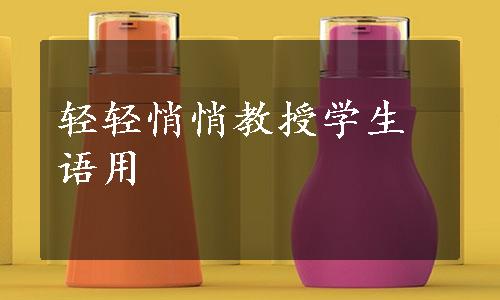 轻轻悄悄教授学生语用