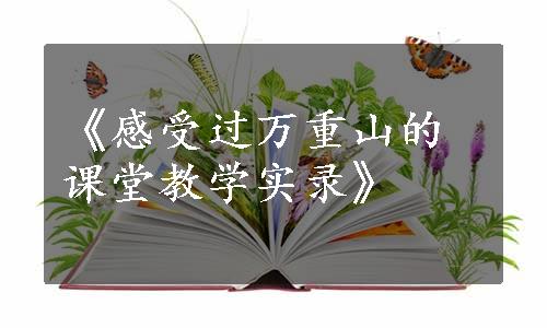 《感受过万重山的课堂教学实录》