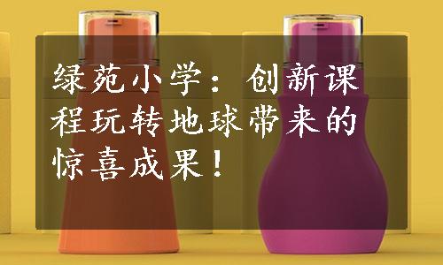 绿苑小学：创新课程玩转地球带来的惊喜成果！