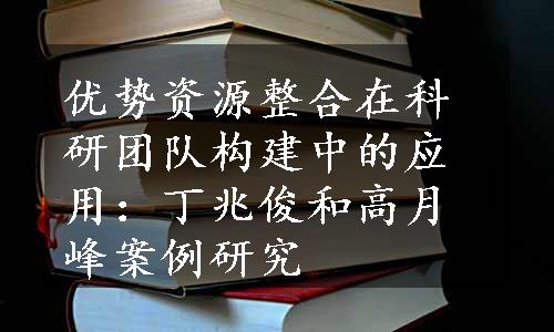 优势资源整合在科研团队构建中的应用：丁兆俊和高月峰案例研究