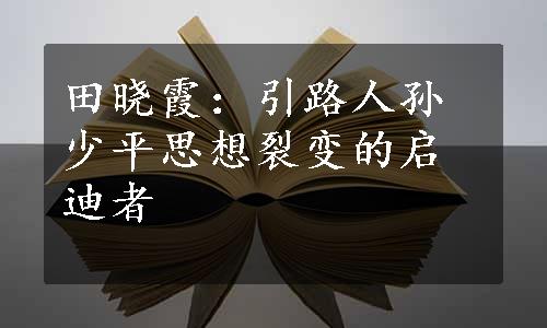 田晓霞：引路人孙少平思想裂变的启迪者