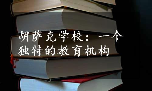 胡萨克学校：一个独特的教育机构