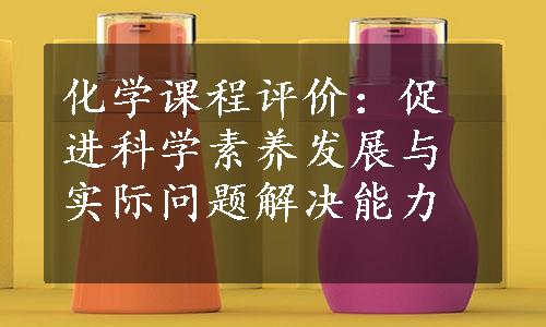 化学课程评价：促进科学素养发展与实际问题解决能力